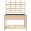 Kerti cserép polcokkal Bézs 115 x 60,5 x 153 cm Szilárd fenyőfa