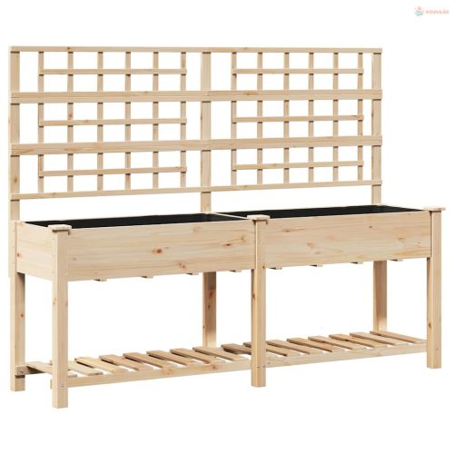 Kerti cserép Bézs 203,5 x 54 x 152,5 cm Szilárd fenyőfa