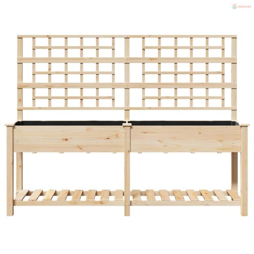 Kerti cserép Bézs 203,5 x 54 x 152,5 cm Szilárd fenyőfa