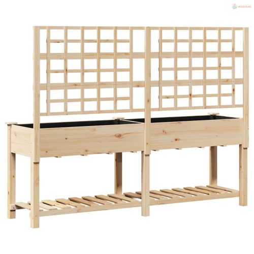 Kerti cserép Bézs 203,5 x 54 x 152,5 cm Szilárd fenyőfa