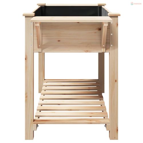 Kerti cserép polcokkal Bézs 155 x 59 x 76,5 cm Szilárd fenyőfa