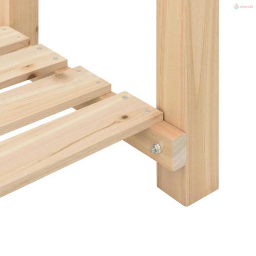 Kerti cserép polcokkal Bézs 45 x 45 x 76,5 cm Szilárd fenyőfa