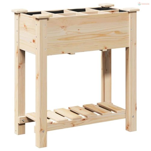 Kerti cserép polcokkal Bézs 71 x 37 x 76,5 cm Szilárd fenyőfa