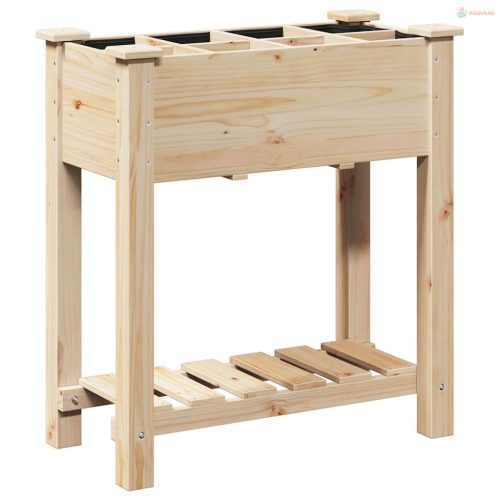Kerti cserép polcokkal Bézs 71 x 37 x 76,5 cm Szilárd fenyőfa