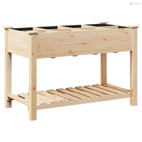 Kerti cserép polcokkal Bézs 115 x 59 x 76,5 cm Szilárd fenyőfa