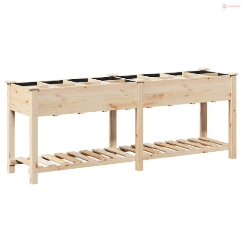 Kerti cserép Bézs 203,5 x 53 x 76,5 cm Szilárd fenyőfa