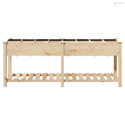 Kerti cserép Bézs 203,5 x 53 x 76,5 cm Szilárd fenyőfa