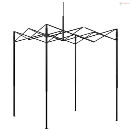 Üvegház pop-up kerettel tetővel Zöld 200 x 200 x 300 cm Vas