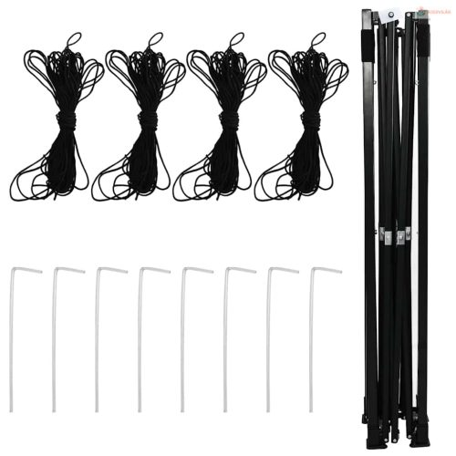 Üvegház pop-up kerettel tetővel Zöld 200 x 200 x 300 cm Vas