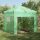 Üvegház pop-up kerettel tetővel Zöld 290 x 290 x 315 cm Vas