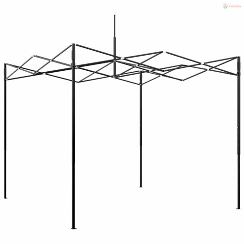 Üvegház pop-up kerettel tetővel Zöld 290 x 290 x 315 cm Vas