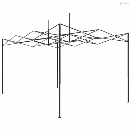 Üvegház pop-up kerettel tetővel Zöld 290 x 430 x 315 cm Vas