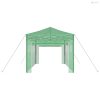 Üvegház pop-up kerettel tetővel Zöld 290 x 430 x 315 cm Vas