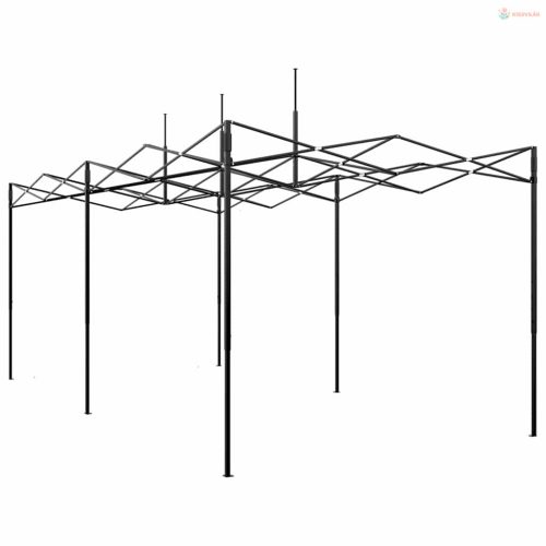 Üvegház pop-up kerettel tetővel Zöld 290 x 580 x 315 cm Vas