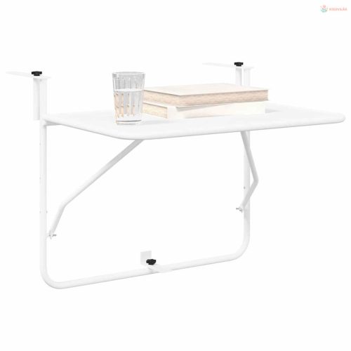 Függő erkélyasztal Fehér 60 x 39 x 65 cm Acél