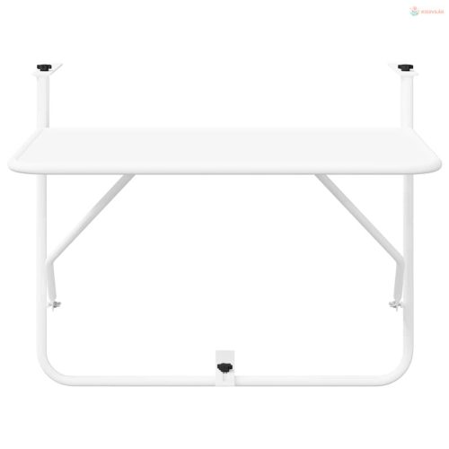 Függő erkélyasztal Fehér 60 x 39 x 65 cm Acél