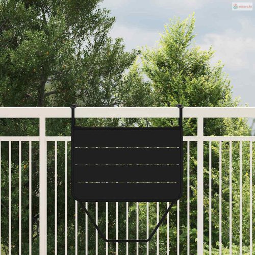 Függő erkélyasztal Fekete 60 x 39 x 65 cm Acél