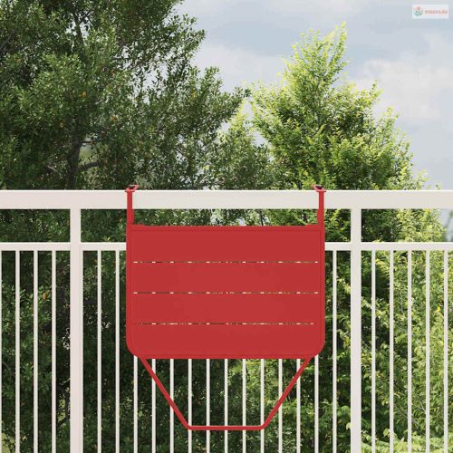 Függő erkélyasztal Piros 60 x 39 x 65 cm Acél