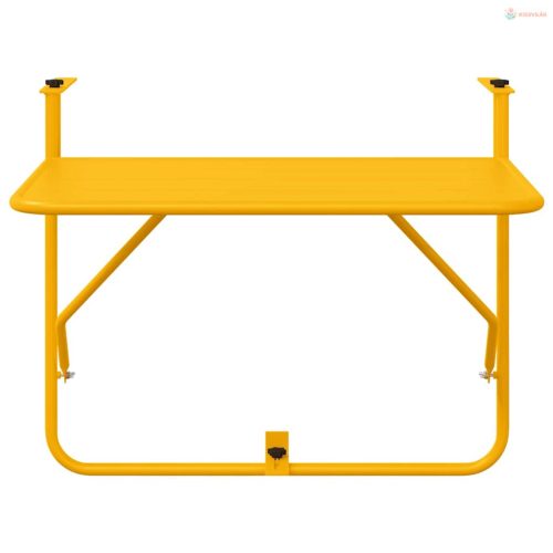 Függő erkélyasztal Sárga 60 x 39 x 65 cm Acél