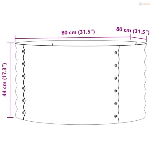 Emelt Ágy Zöld 80 x 80 x 44 cm Acél