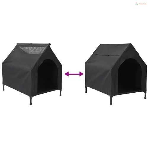 Háziállat ház Fekete 110 x 75 x 90 cm Acél