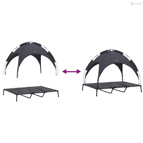 Kutyafekhely Fekete 122 x 93 x 106,5 cm Acél