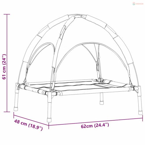 Kutyafekhely Barna 62 x 48 x 61 cm Acél