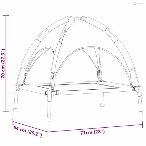 Kutyafekhely Barna 71 x 64 x 71 cm Acél