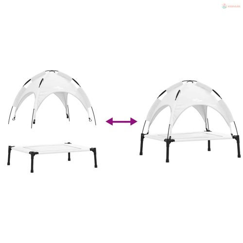 Kutyafekhely Ezüst Szürke 71 x 64 x 71 cm Acél