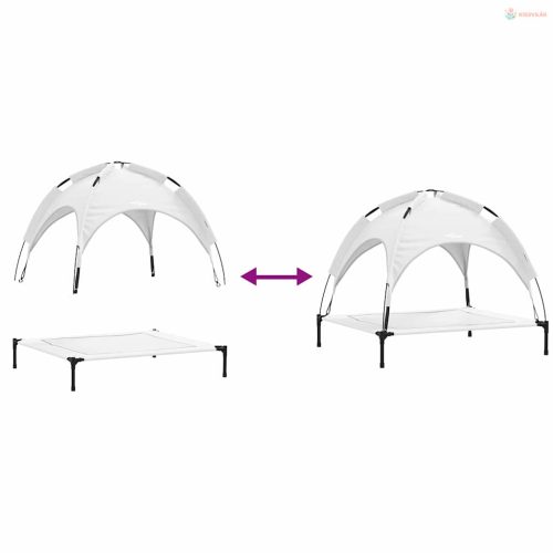 Kutyafekhely Ezüst Szürke 104 x 86 x 84,5 cm Acél