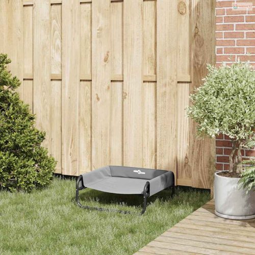 Kutyafekhely Világosszürke 57 x 57 x 24 cm Acél