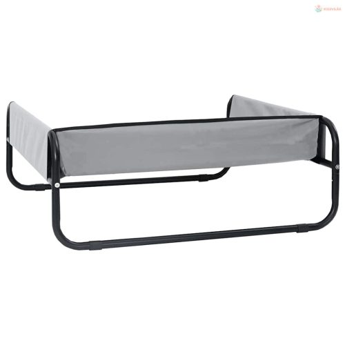 Kutyafekhely Világosszürke 57 x 57 x 24 cm Acél