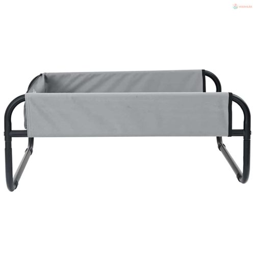 Kutyafekhely Világosszürke 70 x 70 x 28,5 cm Acél