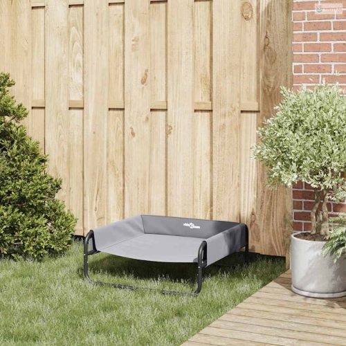 Kutyafekhely Világosszürke 75 x 75 x 30 cm Acél