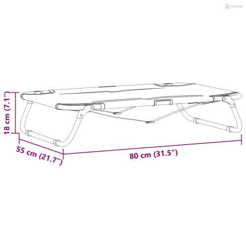 Kutyafekhely Világosszürke 80 x 55 x 18 cm Acél