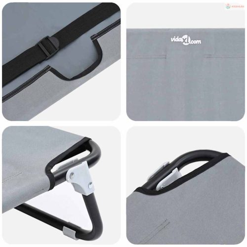 Kutyafekhely Világosszürke 90 x 55 x 18 cm Acél