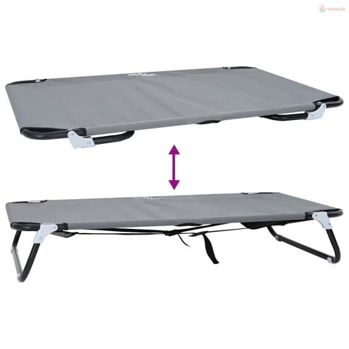 Kutyafekhely Világosszürke 90 x 55 x 18 cm Acél