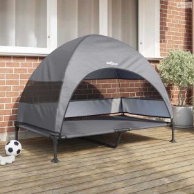 Felemelkedett kutyafekhely Világosszürke 127 x 81 x 108 cm