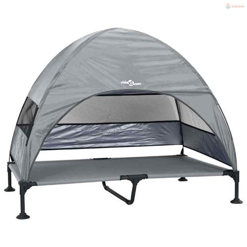 Felemelkedett kutyafekhely Világosszürke 127 x 81 x 108 cm