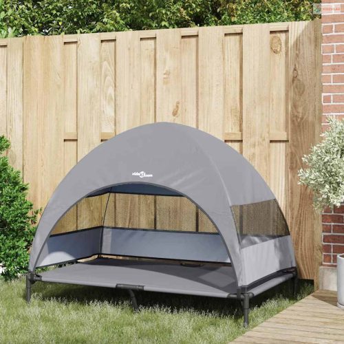 Felemelkedett kutyafekhely Világosszürke 127 x 81 x 108 cm