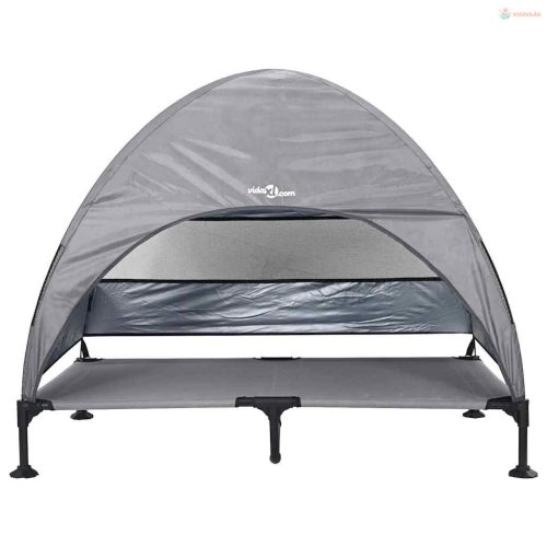 Felemelkedett kutyafekhely Világosszürke 127 x 81 x 108 cm