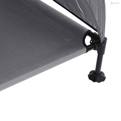 Felemelkedett kutyafekhely Világosszürke 127 x 81 x 108 cm