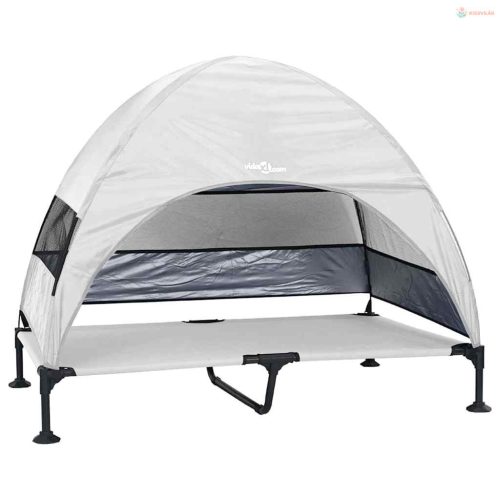 Felemelkedett kutyafekhely Ezüst Szürke 127 x 81 x 108 cm