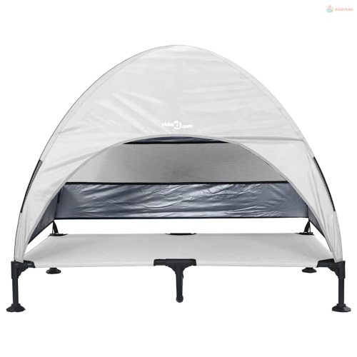 Felemelkedett kutyafekhely Ezüst Szürke 127 x 81 x 108 cm