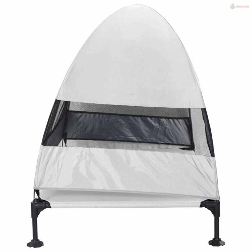 Felemelkedett kutyafekhely Ezüst Szürke 127 x 81 x 108 cm