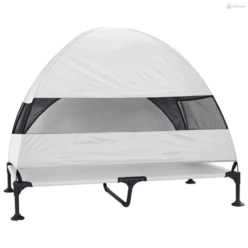 Felemelkedett kutyafekhely Ezüst Szürke 127 x 81 x 108 cm