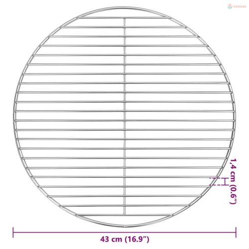 Grillrács Ezüst 43 x 43 cm Rozsdamentes acél