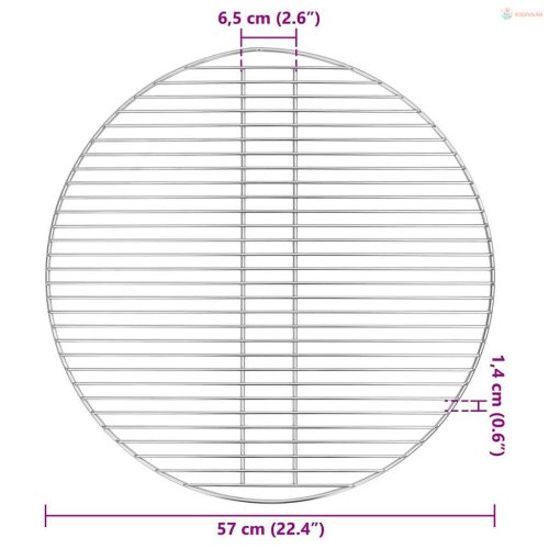 Grillrács Ezüst 57 x 57 cm Rozsdamentes acél