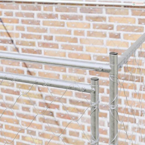 Kutyaketrec Ezüst 200 x 200 x 200 cm Horganyzott acél