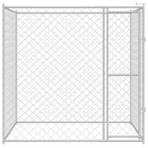 Kutyaketrec Ezüst 200 x 200 x 200 cm Horganyzott acél